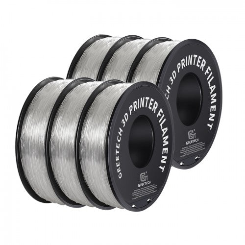 GEEETECH TPU 3D Printer Filament 1.75mm, 1kg Spool, 6 Rolls Bundle