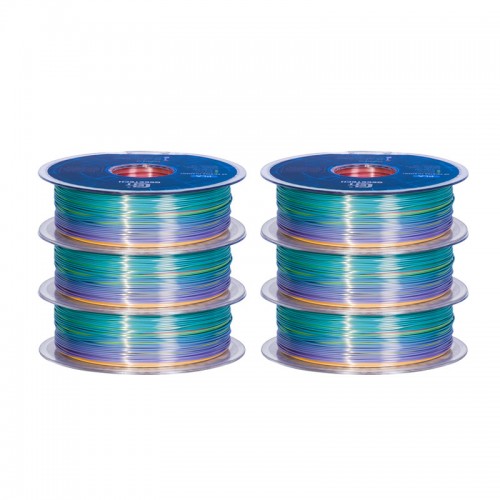 GEEETECH Silk PLA 3D Printer Filament 1.75mm, 1kg Spool, 6 Rolls Bundle