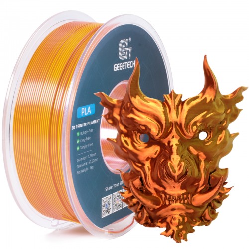 GEEETECH PLA Silk Dual Color 3D Printer Filament 1.75mm, 1kg Spool
