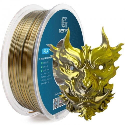 GEEETECH PLA Silk Dual Color 3D Printer Filament 1.75mm, 1kg Spool