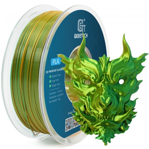 GEEETECH PLA Silk Dual Color 3D Printer Filament 1.75mm, 1kg Spool