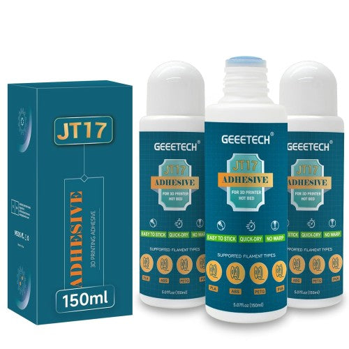 GEEETECH Water Soluble Liquid Glue for 3D Printing Build Plate, 450ml/ 3 pcs