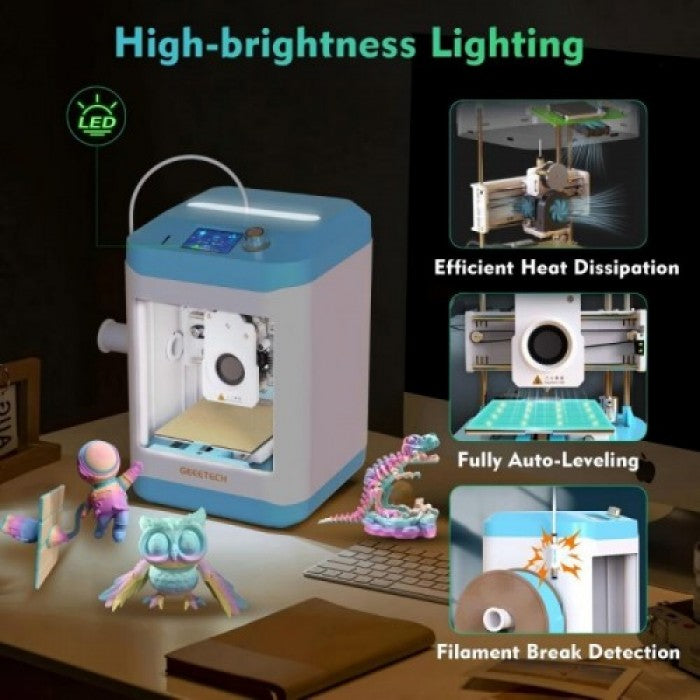 GEEETECH M1 High-Speed Mini 3D Printer for Kids & Beginners