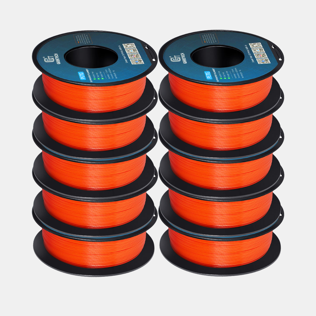10pcs PETG orange Filament