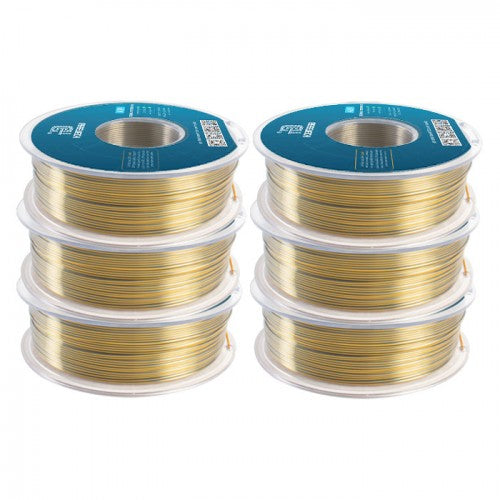 GEEETECH Silk PLA 3D Printer Filament 1.75mm, 1kg Spool, 6 Rolls Bundle