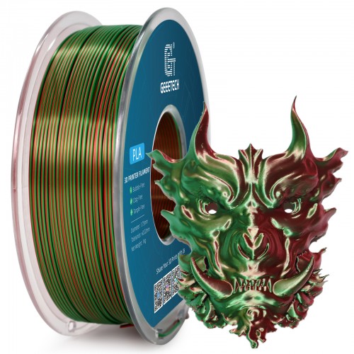 GEEETECH PLA Silk Dual Color 3D Printer Filament 1.75mm, 1kg Spool