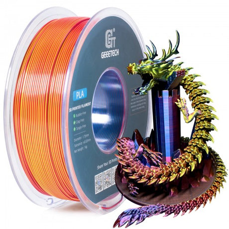 GEEETECH PLA Silk Tri-Color 3D Printer Filament 1.75mm, 1kg Spool