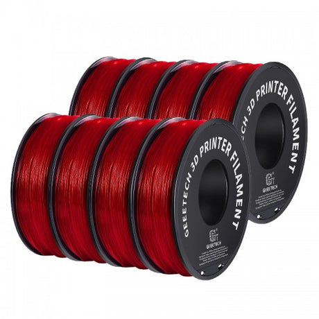 GEEETECH TPU 3D Printer Filament 1.75mm, 1kg Spool, 8 Rolls Bundle