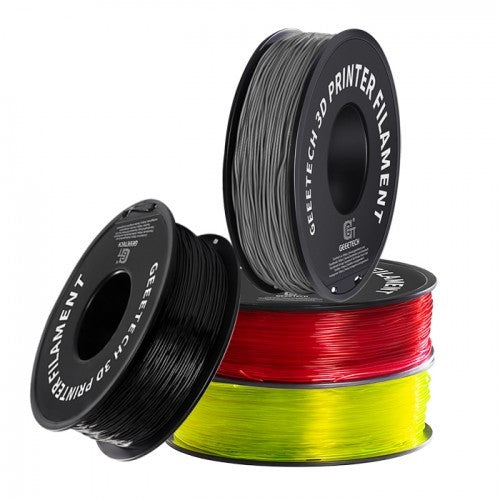 GEEETECH TPU 3D Printer Filament 1.75mm, 1kg Spool, 4 Rolls Bundle