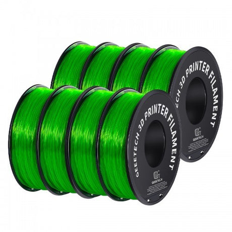 GEEETECH TPU 3D Printer Filament 1.75mm, 1kg Spool, 8 Rolls Bundle
