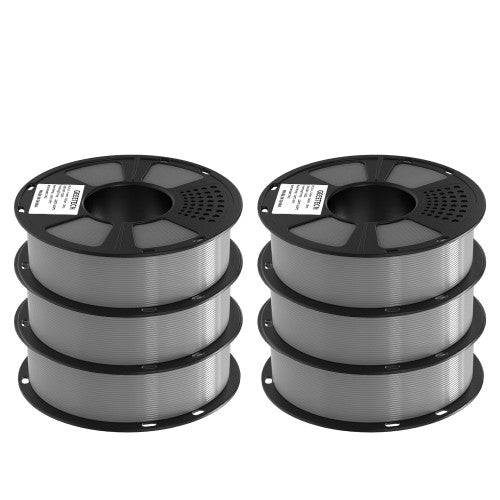 GEEETECH PETG 3D Printer Filament 1.75mm, 1kg Spool,6 Rolls Bundle