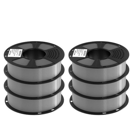 GEEETECH PETG 3D Printer Filament 1.75mm, 1kg Spool,6 Rolls Bundle