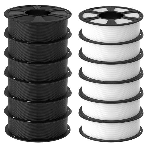 GEEETECH PLA 3D Printer Filament 1.75mm, 1kg Spool, 12 Rolls Bundle