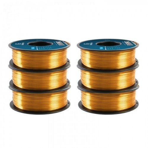 GEEETECH Silk PLA 3D Printer Filament 1.75mm, 1kg Spool, 6 Rolls Bundle