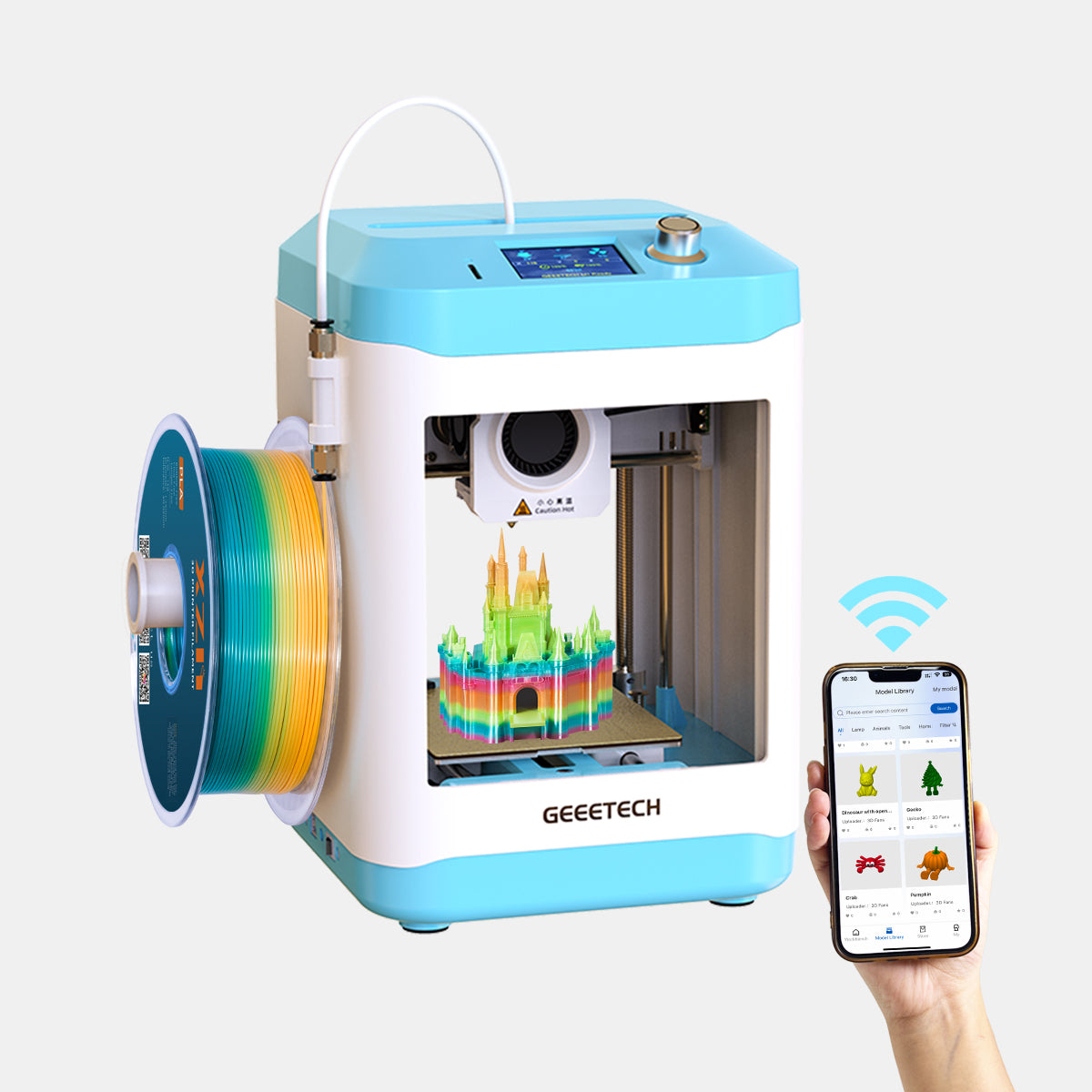 GEEETECH M1S High-Speed Mini 3D Printer for Kids & Beginners